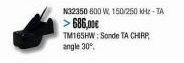 N32350 600 W, 150/250 KHz-TA > 686,00€  TM165HW: Sonde TA CHIRP angle 30% 