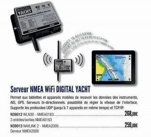 SOORT 16.430 SADD#1.994011643  JPG 20  Serveur NMEA WIFI DIGITAL YACHT  Permet aux tablettes et appareils mobiles de recevoir les données des instruments, AIS, GPS. Serveurs bi-directionnels, possibil