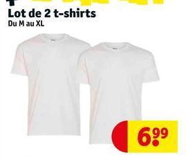 Lot de 2 t-shirts  Du M au XL 