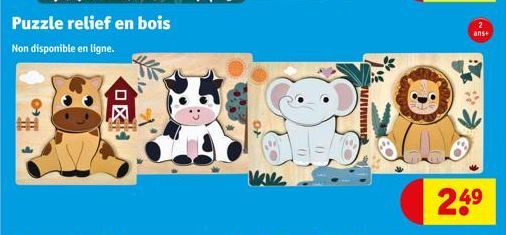 Puzzle relief en bois  Non disponible en ligne.  04  130  www  24⁹  49  ans+ 