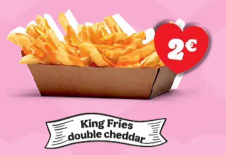 King Fries double cheddar  .  
