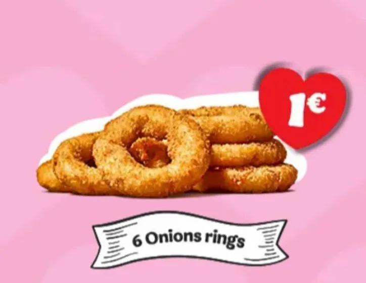 6 onions rings  1€  