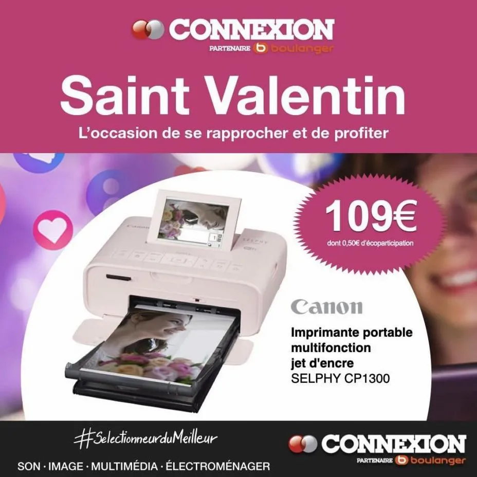 connexion  partenaire 6 boulanger  saint valentin  l'occasion de se rapprocher et de profiter  s  seiphy  ageorge  #selectionneurdu meilleur  son image multimédia électroménager  109€  dont 0,50€ d'éc