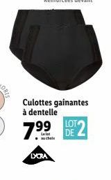 7⁹9  Lalat  auchein  Culottes gainantes à dentelle  LOT  LYCRA 