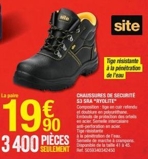 chaussures de sécurité 