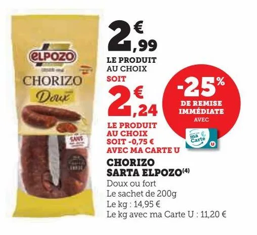 chorizo  sarta elpozo