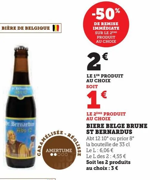 biere belge brune  st bernardus