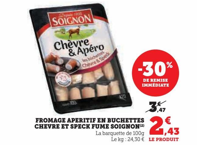 OMAGE APERITIF EN BUCHETTES  CHEVRE ET SPECK FUME SOIGNON