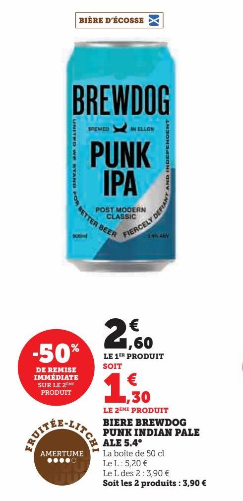 BIERE BREWDOG  PUNK INDIAN PALE  ALE 5.4°