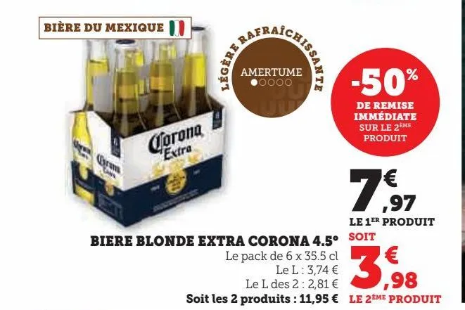 biere blonde extra corona 4.5°