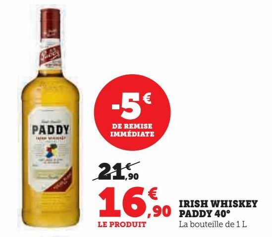 irish whiskey Paddy 40°