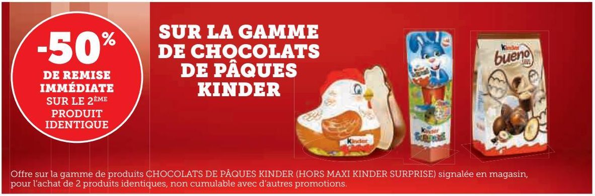 LA GAMME DE CHOCOLATS DE PAQUES KINDER