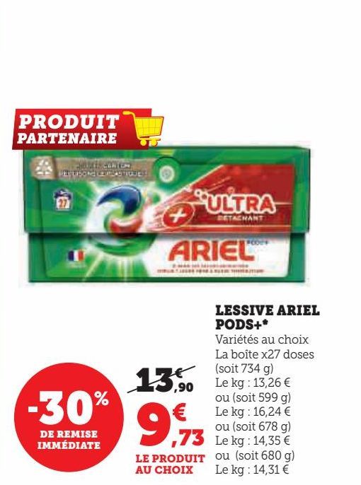 lessive Ariel pods+