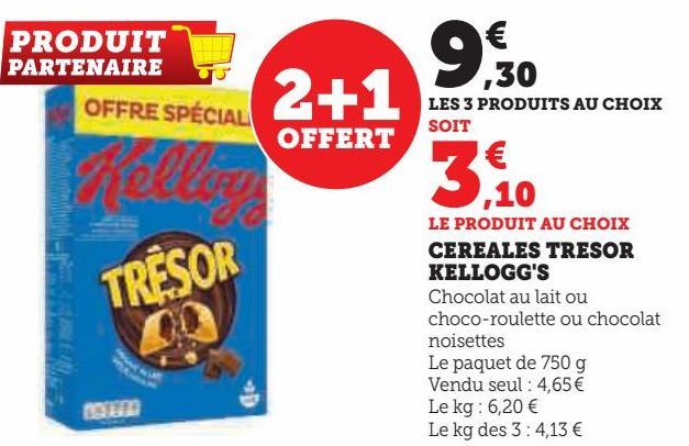 céréales trésor Kellogg's