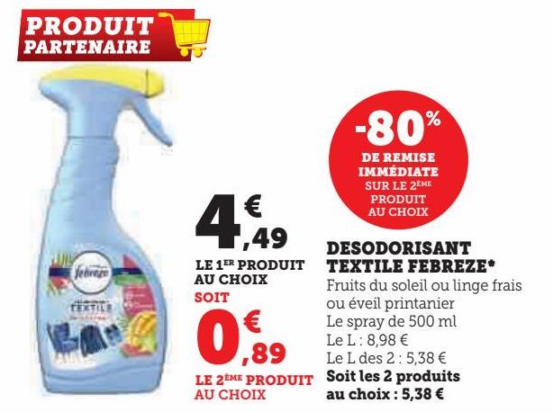 désodorisant textile Febreze