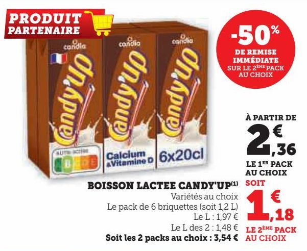 boisson lactée Candy'up