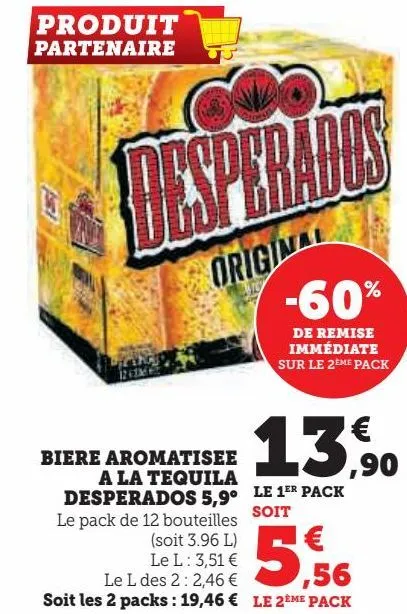 biere aromatisee a la tequila desperados 5,9º 