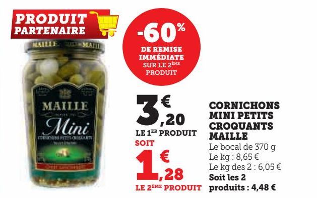 cornichons mini petits croquants Maille