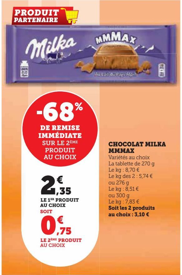 chocolat Milka MMMAX