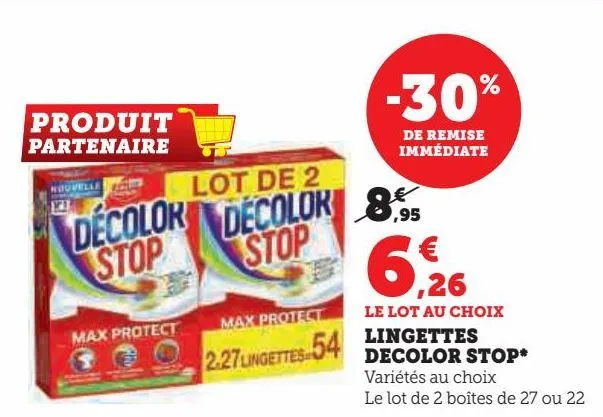 lingettes décolor stop