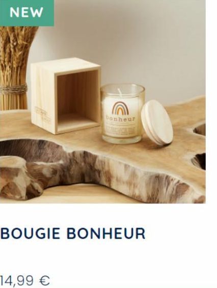 NEW  14,99 €  bonheur  BOUGIE BONHEUR 