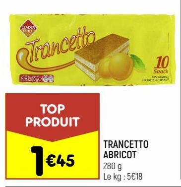 Trancetto abricot Leader Price