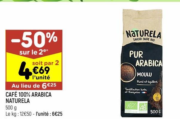Café 100% arabica Naturela