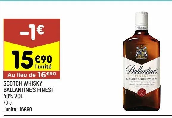 scotch whisky ballantine's finest 40% vol