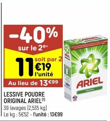 lessive  poudre original ariel