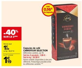 capsules de café Carrefour