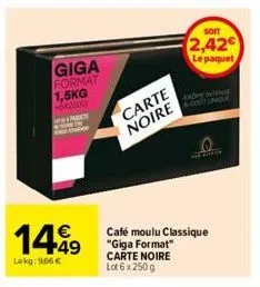 café moulu carte noire