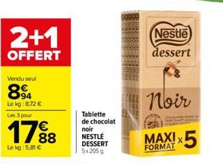 chocolat noir Nestlé