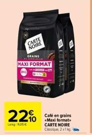 café en grains Carte noire