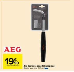 AEG 19%  Lacedemontee  Clé démonte-roue télescopique Doule réversible 17-19mm 