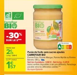 purée de fruits Carrefour