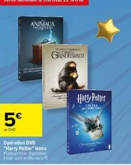 5€  le dvd  animaux fantstoles  opération dvd "harry potter" icons  plusieurs tres disponibles  existe aussi en blu-ray à 7€  an  grindelwald  harry potter  licore 