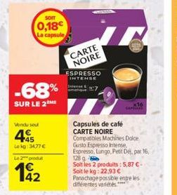 capsules de café Carte noire