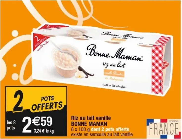 riz au lait bonne maman