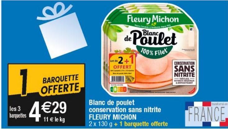 blanc de poulet Fleury Michon