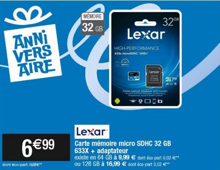 carte mémoire Lexar