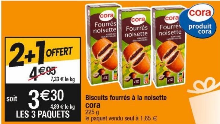 biscuits au chocolat Cora