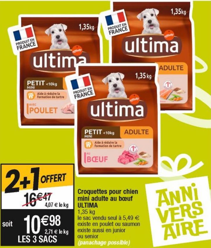 croquettes pour chien Ultima