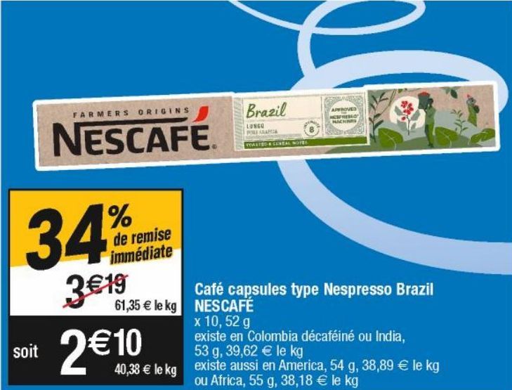 café monodose Nescafé