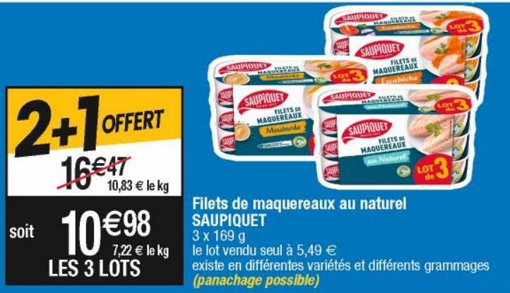 filets de maquereaux Saupiquet