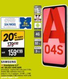 Smartphones Samsung offre à 159,99€ sur Cora