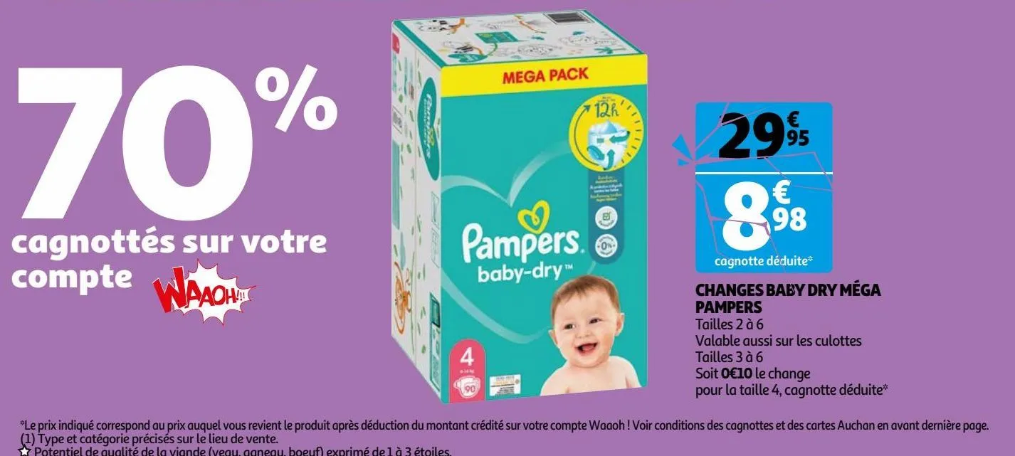 changes baby dry méga pampers
