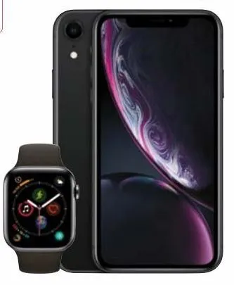 pack iphone xr 64go avec apple watch 4 44mm grade a reconditionnés lagoona