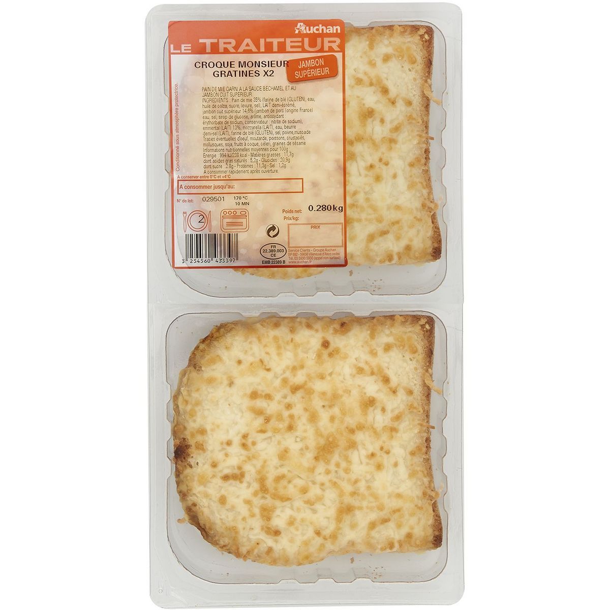 CROQUE-MONSIEUR AUCHAN LE TRAITEUR