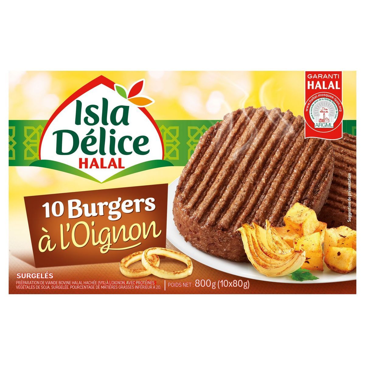 BURGER OIGNON HALAL ISLA DÉLICE