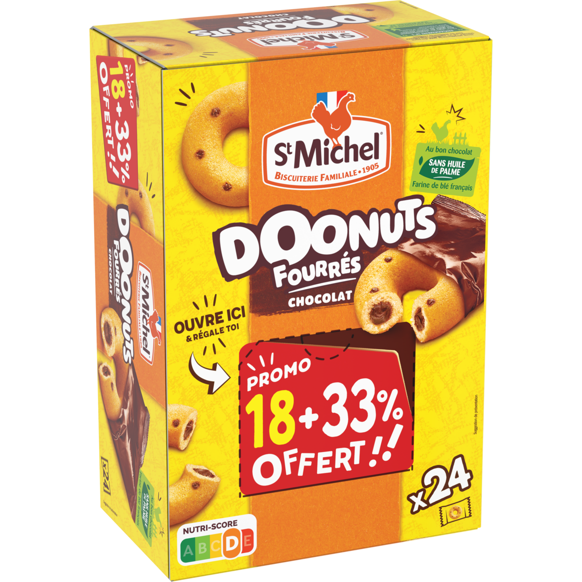 DOONUTS FOURRÉS AU CHOCOLAT ST MICHEL